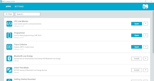 Install the following modules on your nRF9160
