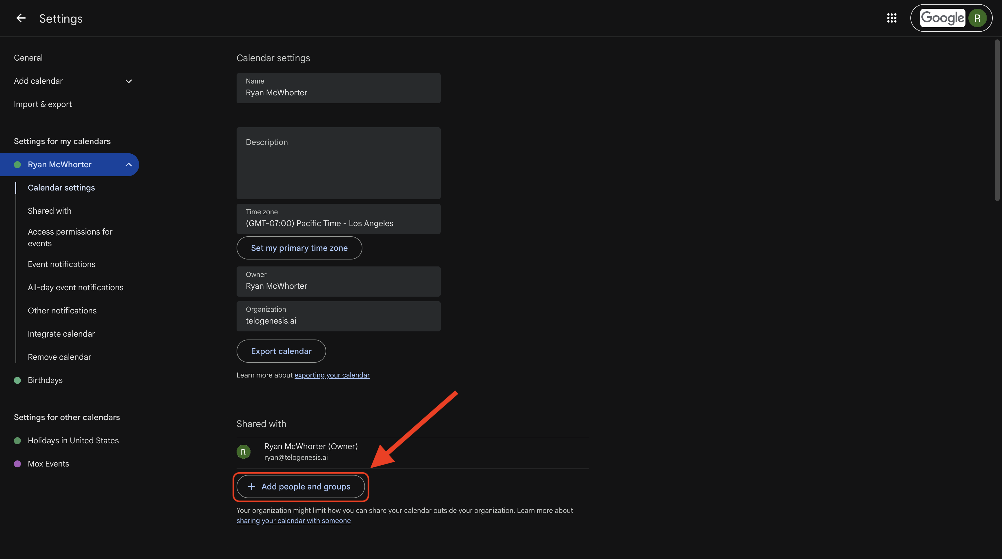 Share with specific people dialog focus