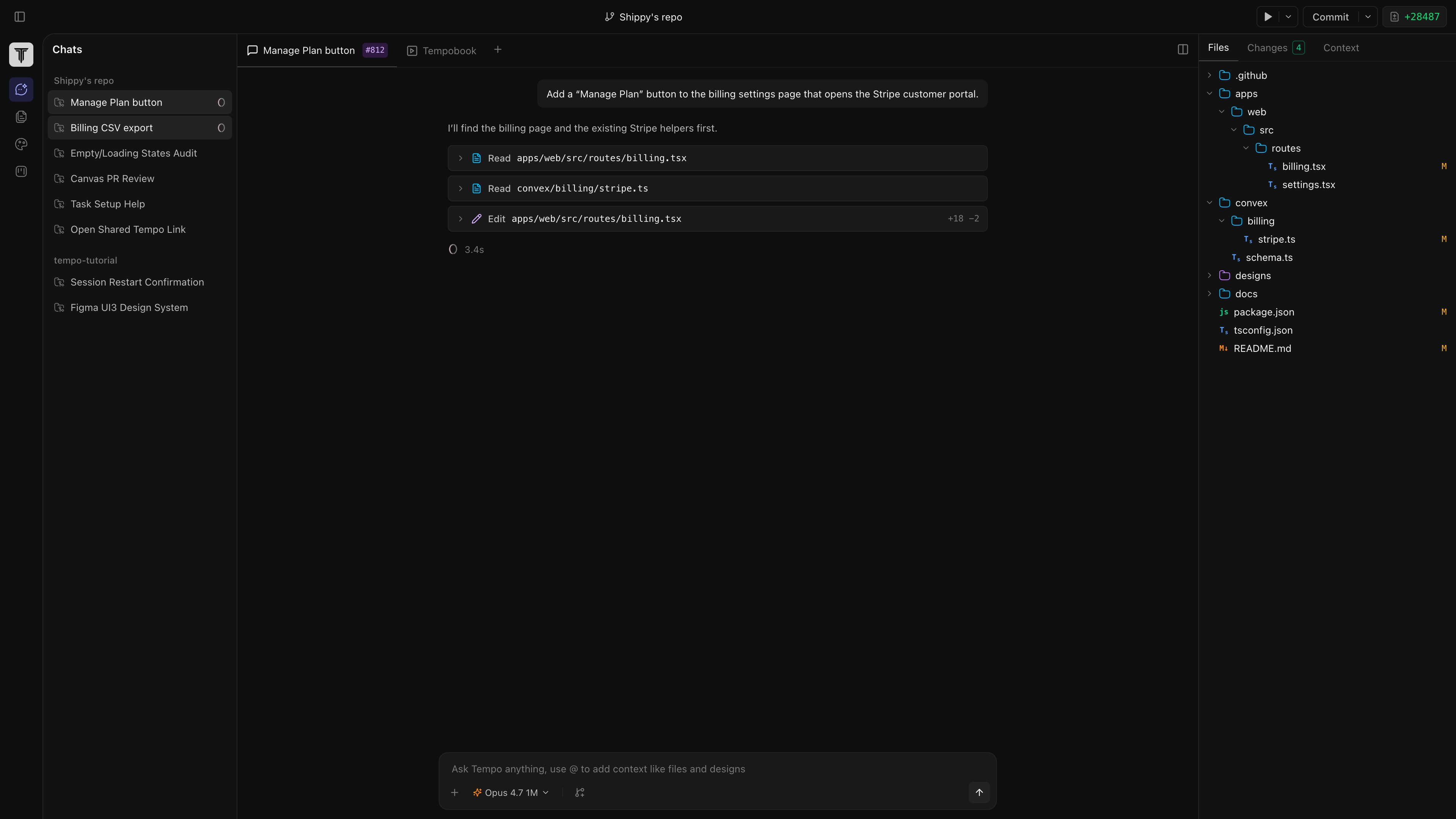 Two chats running on parallel worktrees