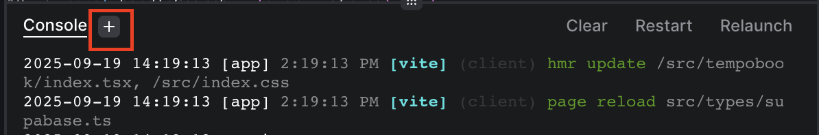 Create New Terminal in Tempo