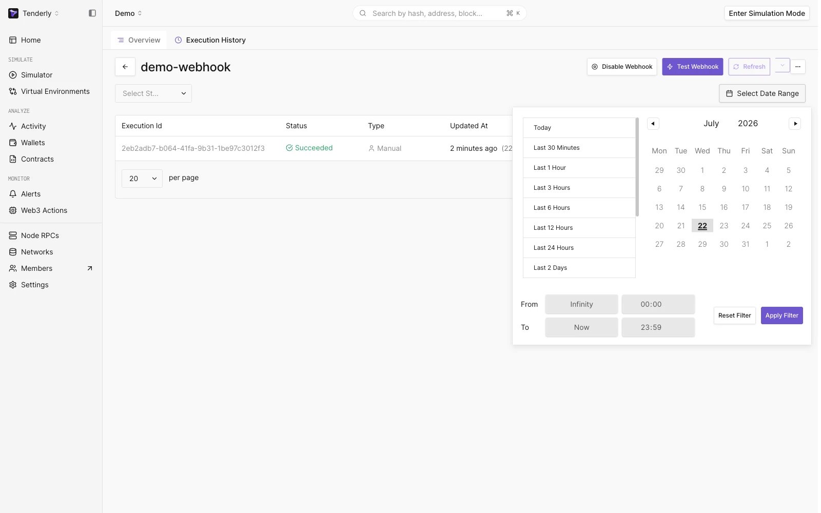 Select Date Range Dropdown