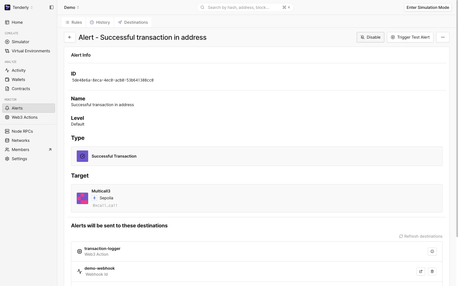 Alert Rule with a Webhook as a Destination