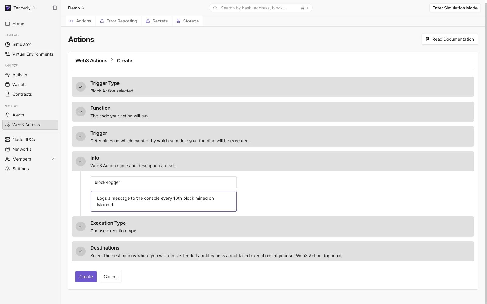 Adding a title and a description for your Web3 Action