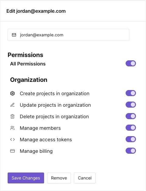 Member permissions