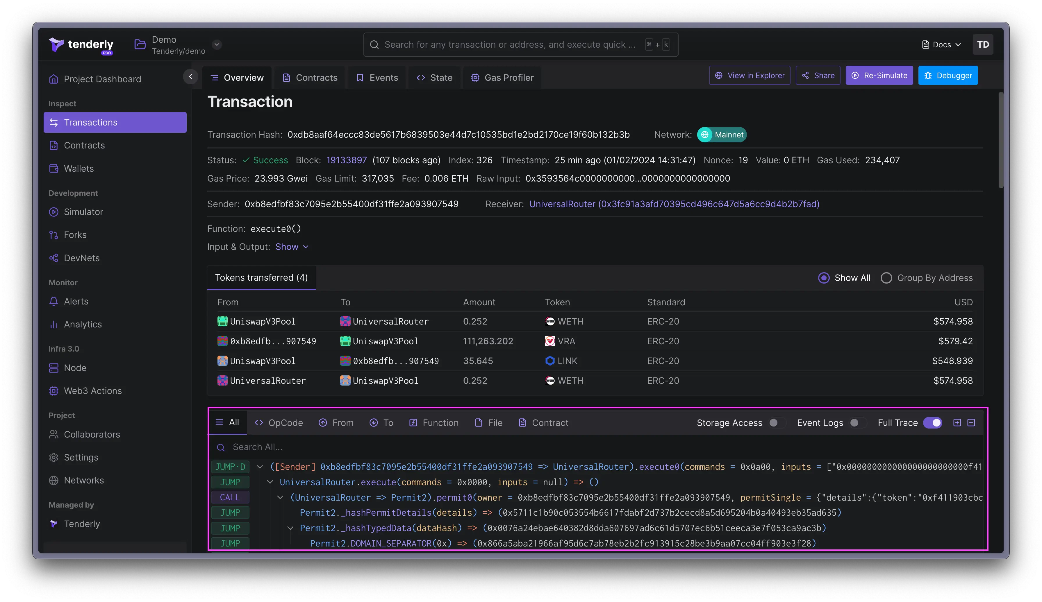 Decoded Call Trace