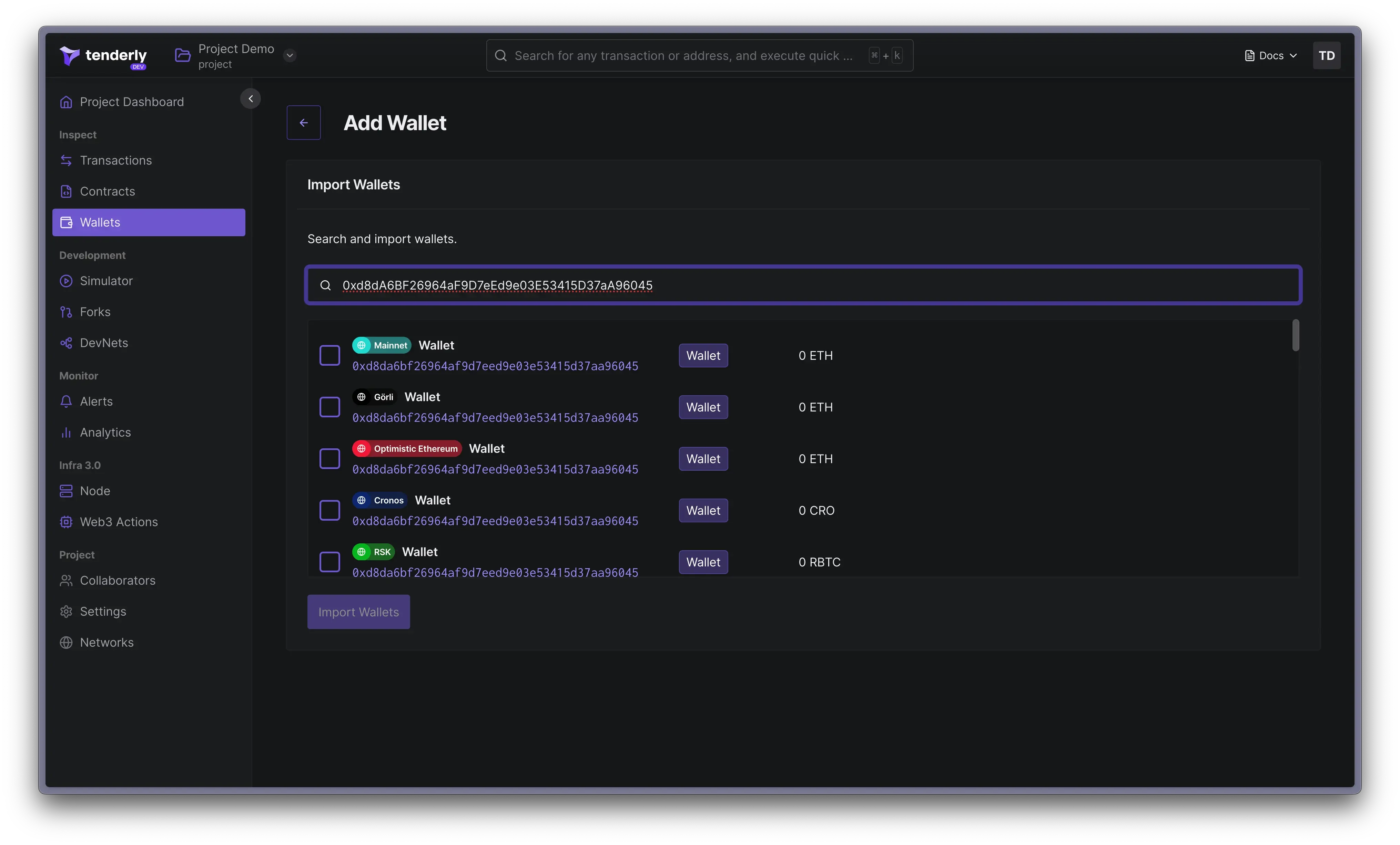 Add wallet