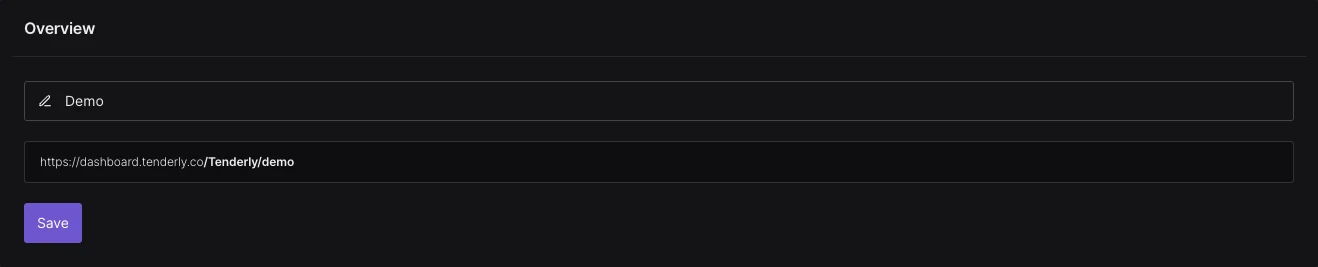 Change project name