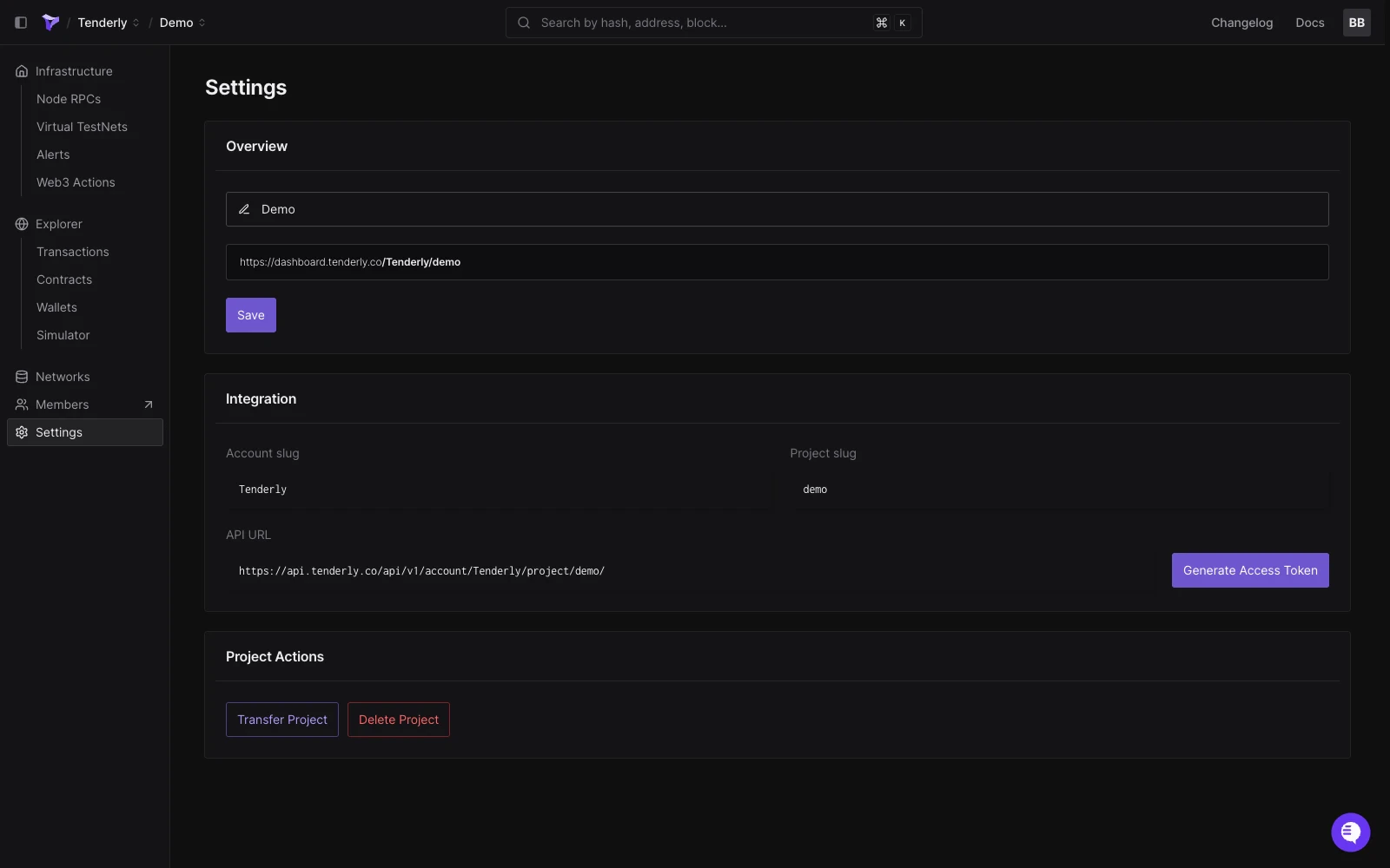Project Settings