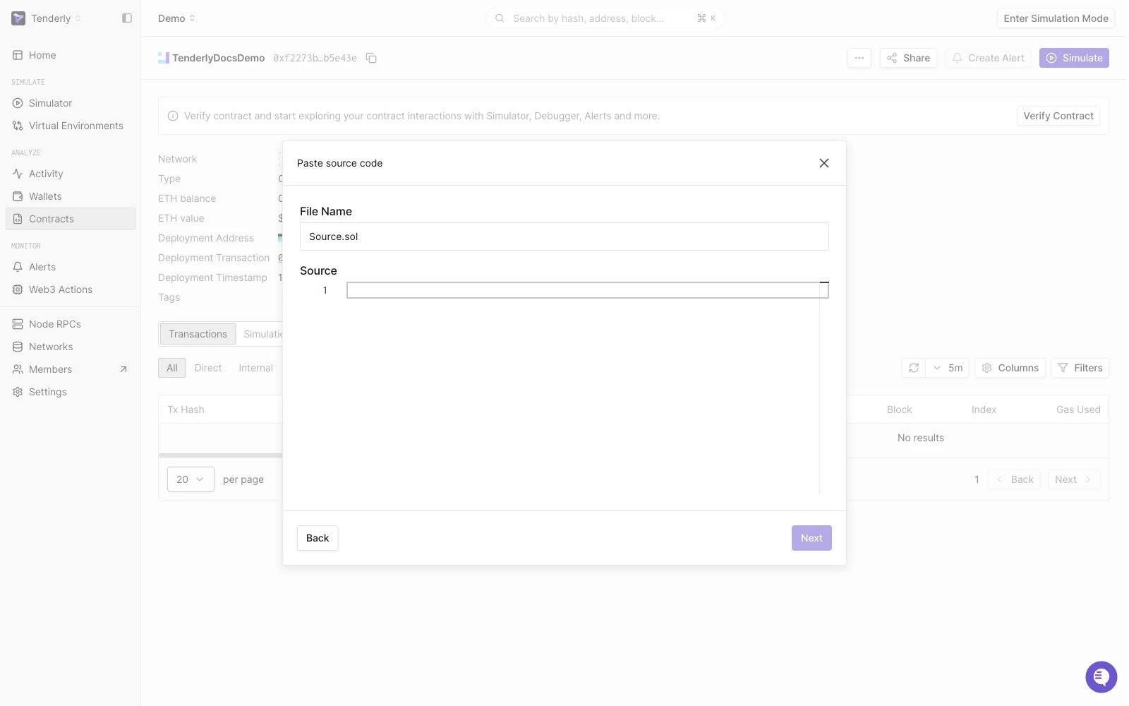 Paste source code screen