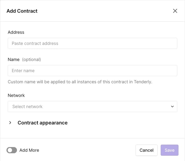 Adding a contract