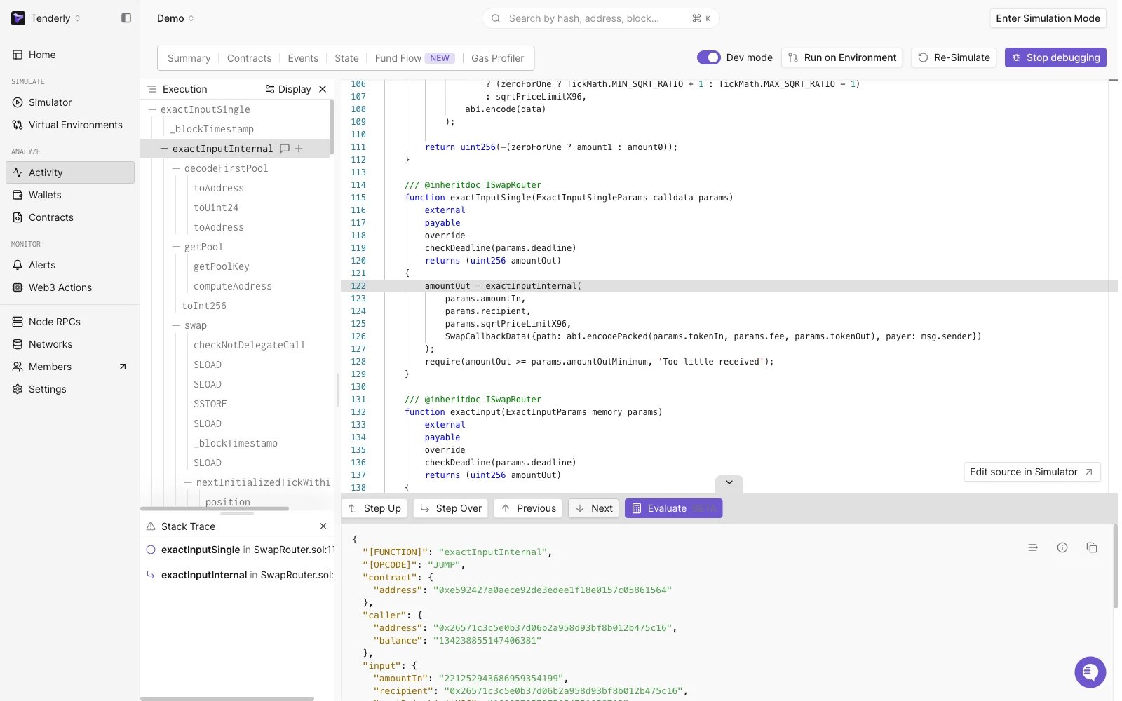 Debugger panels