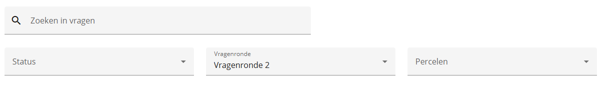 TenderNed aanbestedingsplatform Vraag en Antwoord sectie met dropdown menu om Ronde 2 of 3 voor Nota van Inlichtingen te selecteren