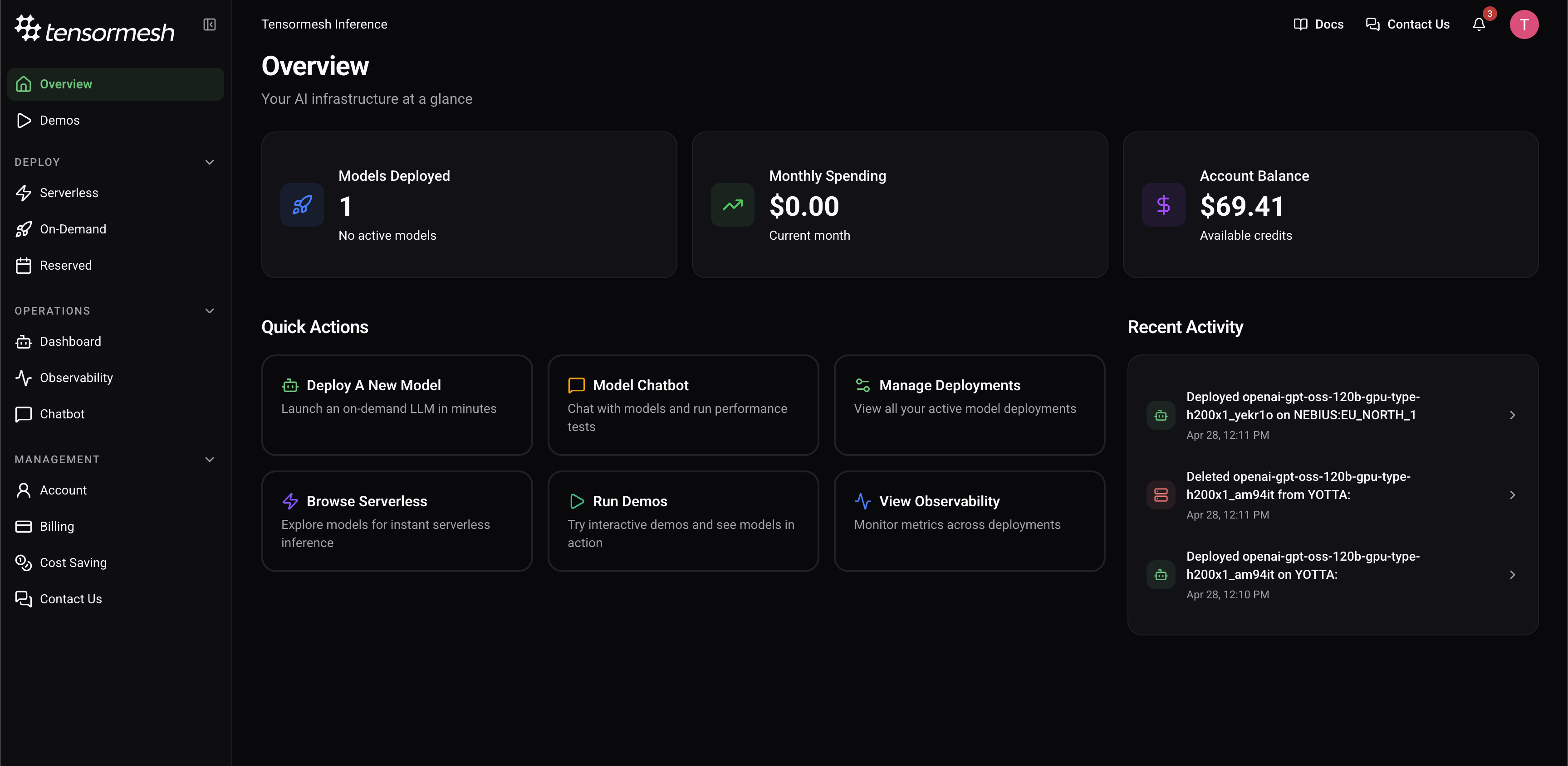 Overview Page