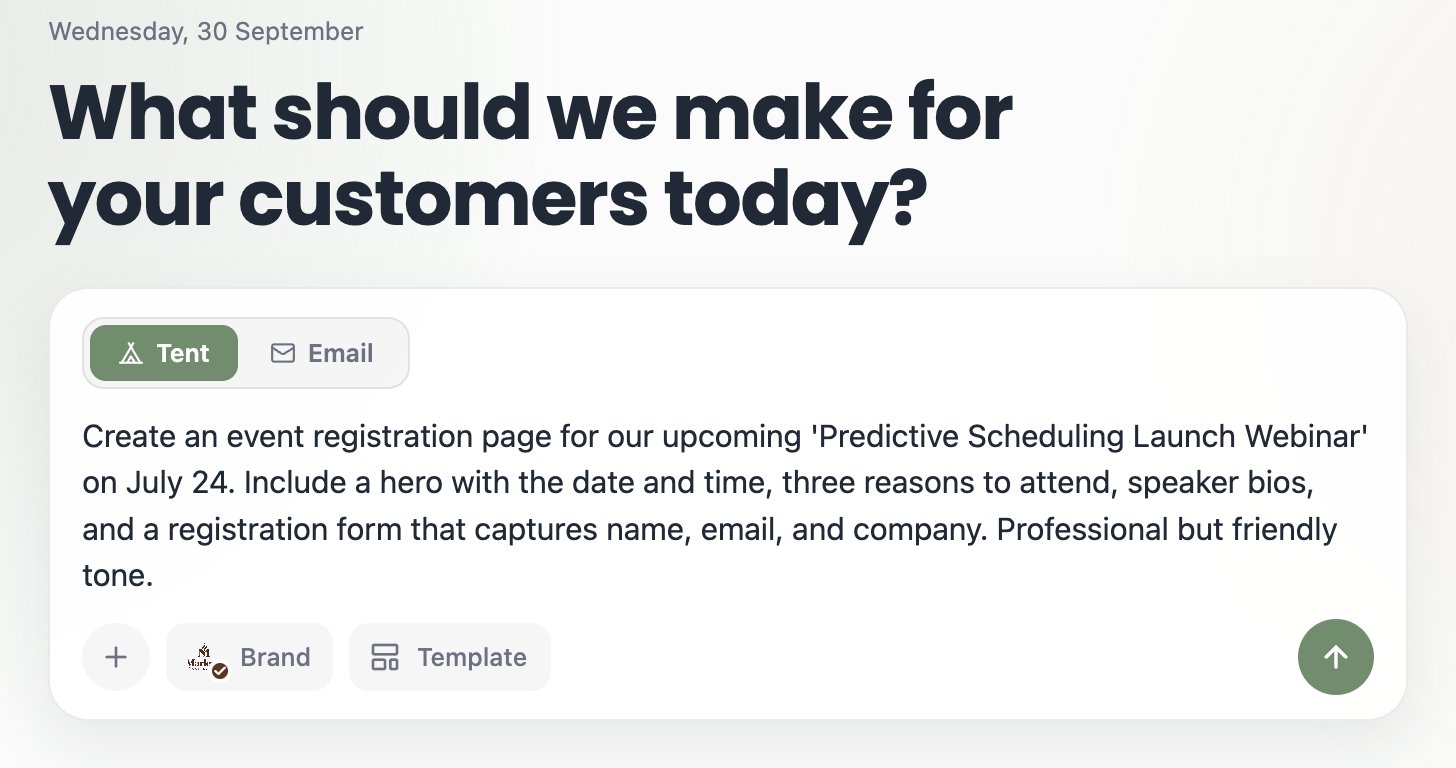 A screenshot of a detailed prompt on the home page for an event registration page for the "Predictive Scheduling Launch Webinar".