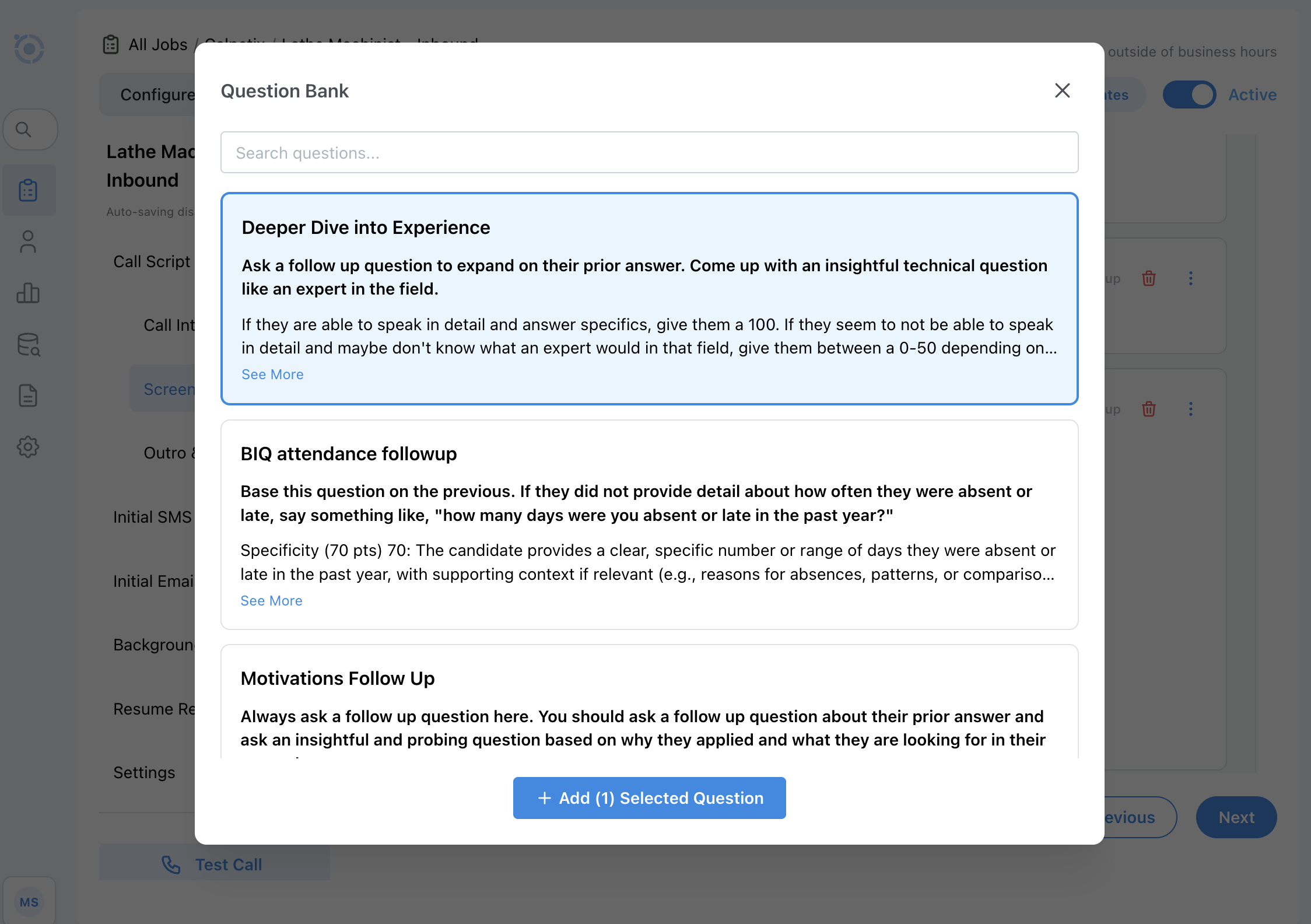 Add to question bank