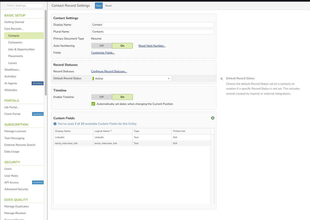 Crelate Candidate Custom Fields Setup