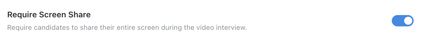 Require Screen Share setting