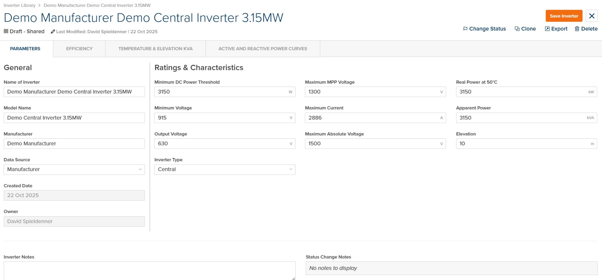 Inverter File Parameters
