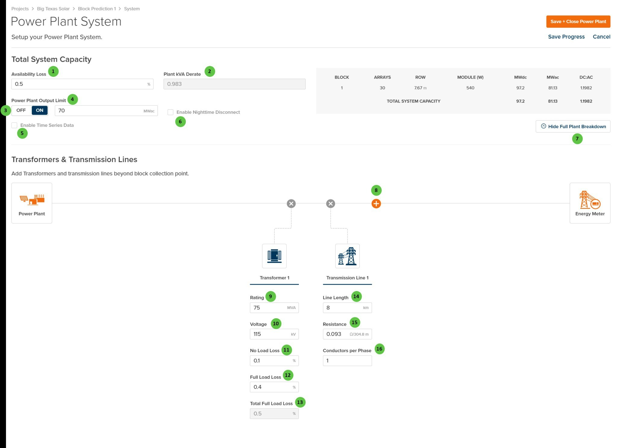 System Details Power Plant System