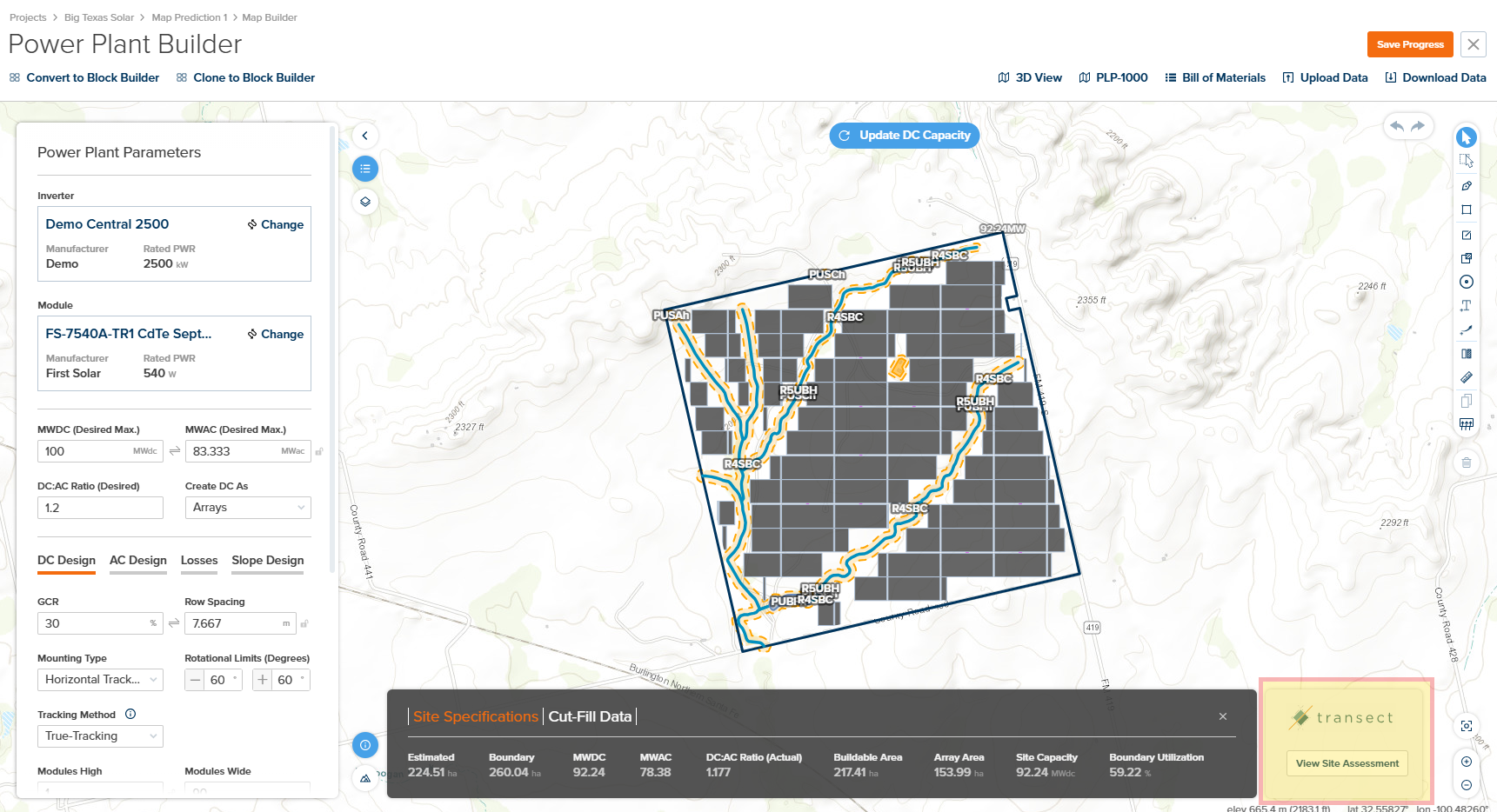 Transect Integration Location