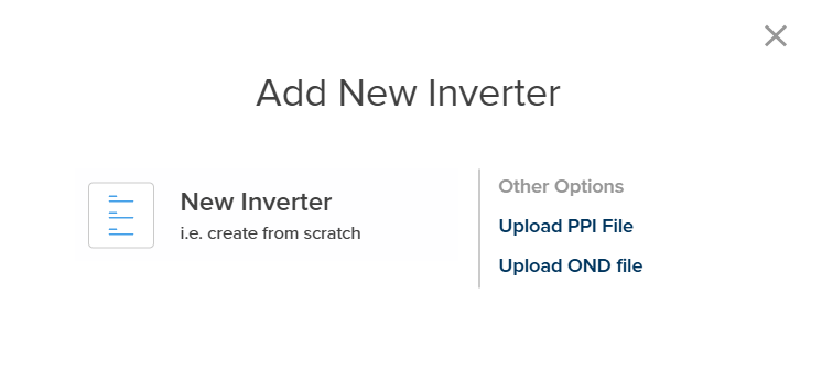 Add New Inverter Modal