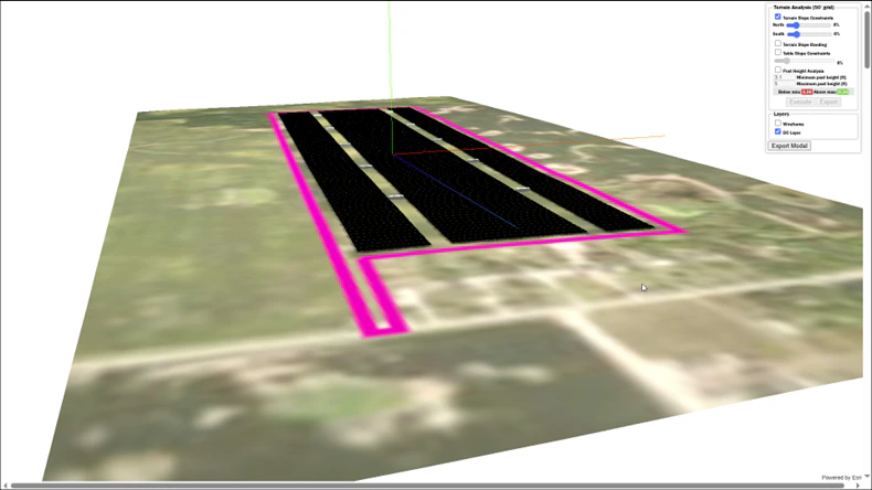 3D view of the East-West dual tilt site