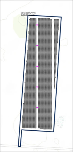 Layout after Custom Array Editor adjustments (21.07 MW)