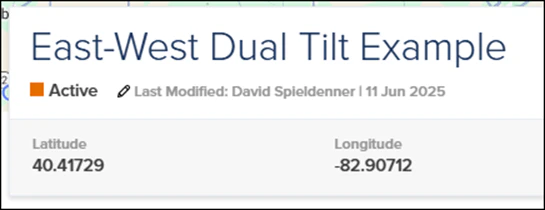 East-West Dual Tilt Example project header