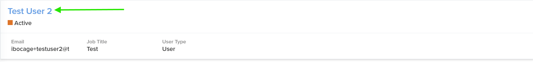 Click user name