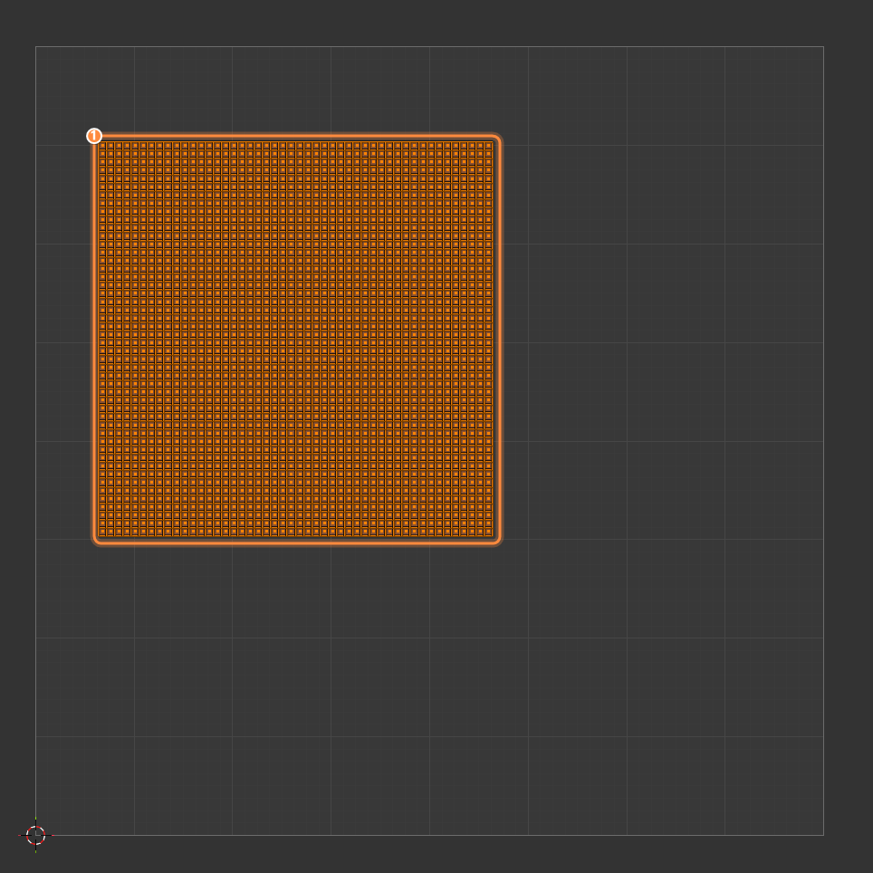 Blender UV editor showing the sticky note island occupying a sub-region of UV space