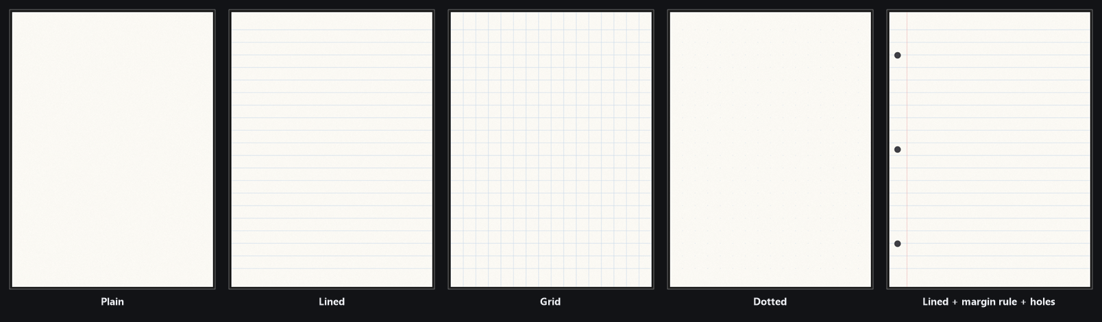 A strip of procedurally generated Inkwell paper samples
