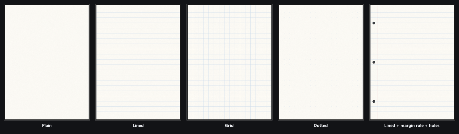 A strip of procedurally generated Inkwell paper samples