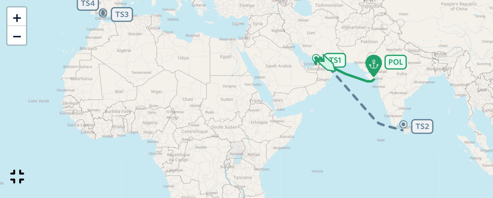 Future Vessel Path with Detailed Coordinates