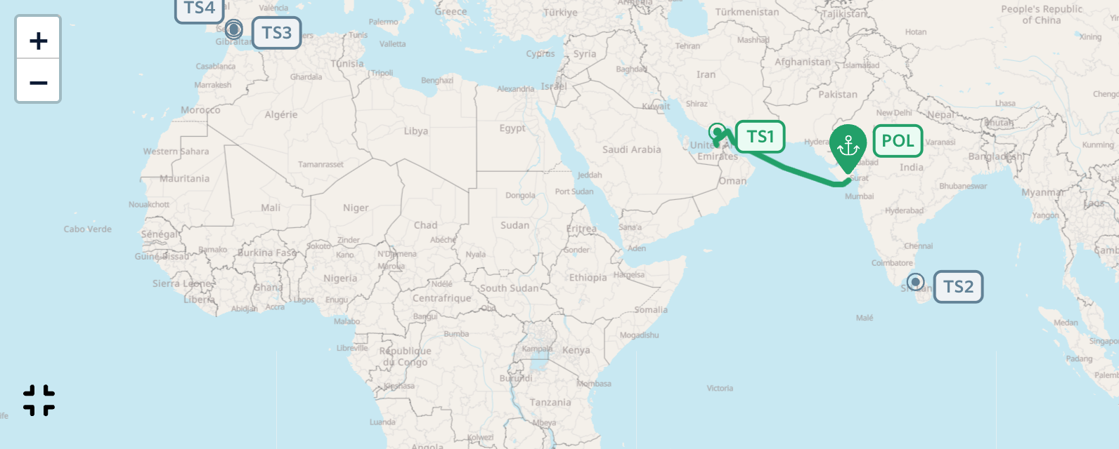 Historical Vessel Path