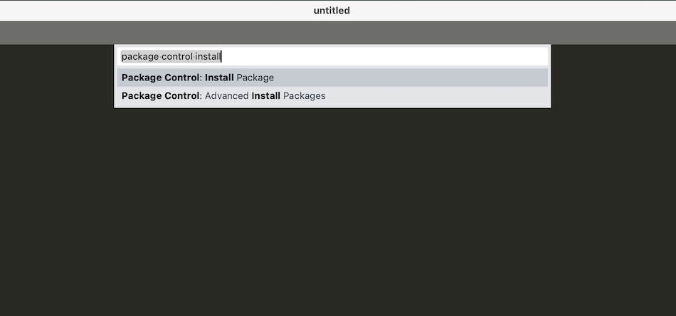 Select Install Package