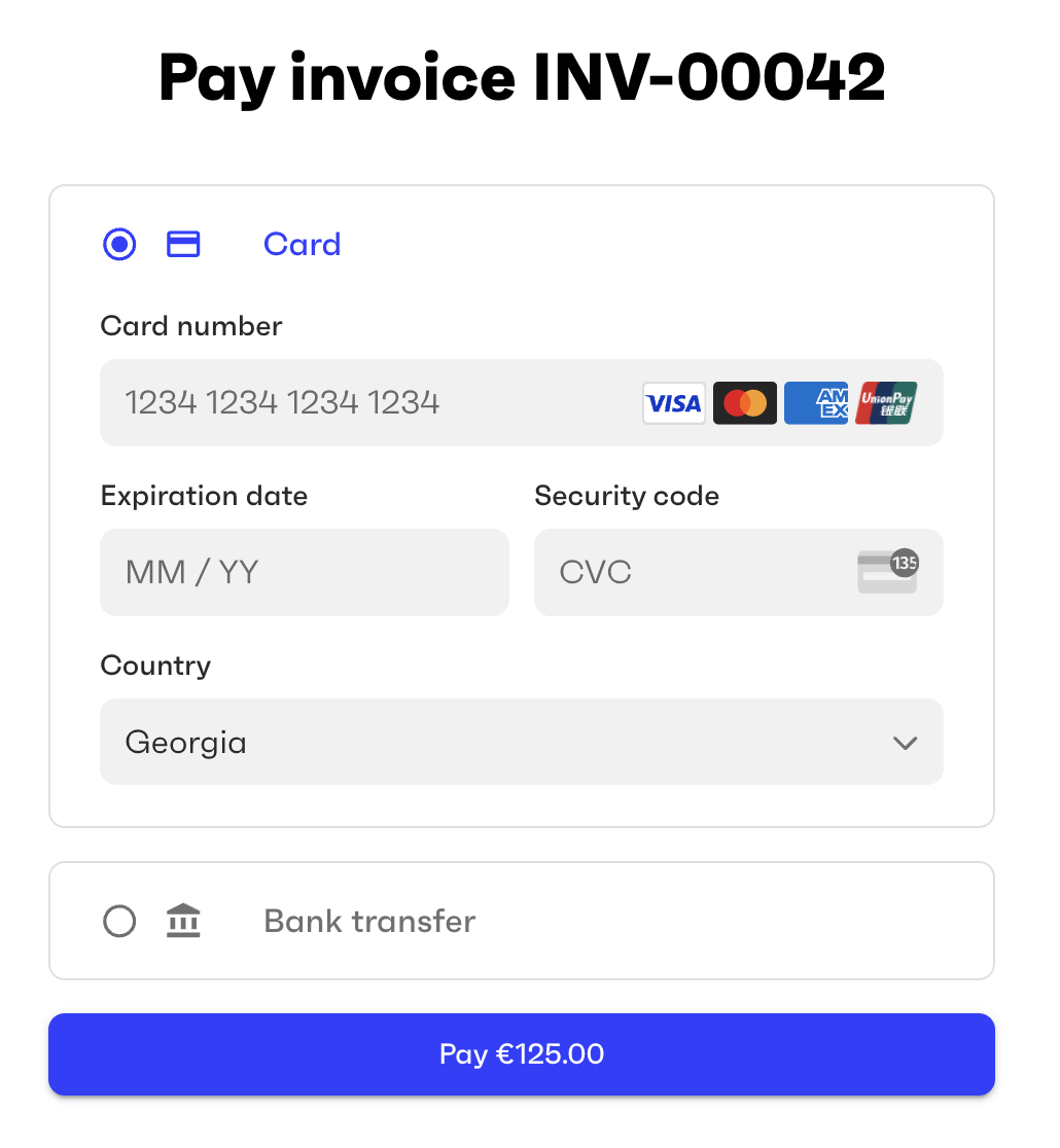 Monite Payment component