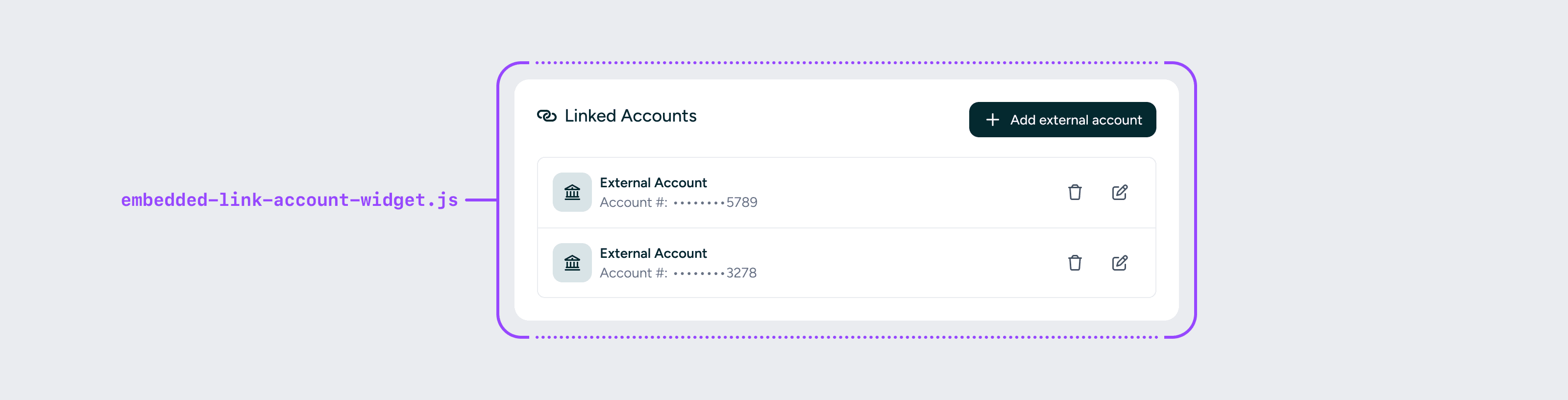 Link Account Widget