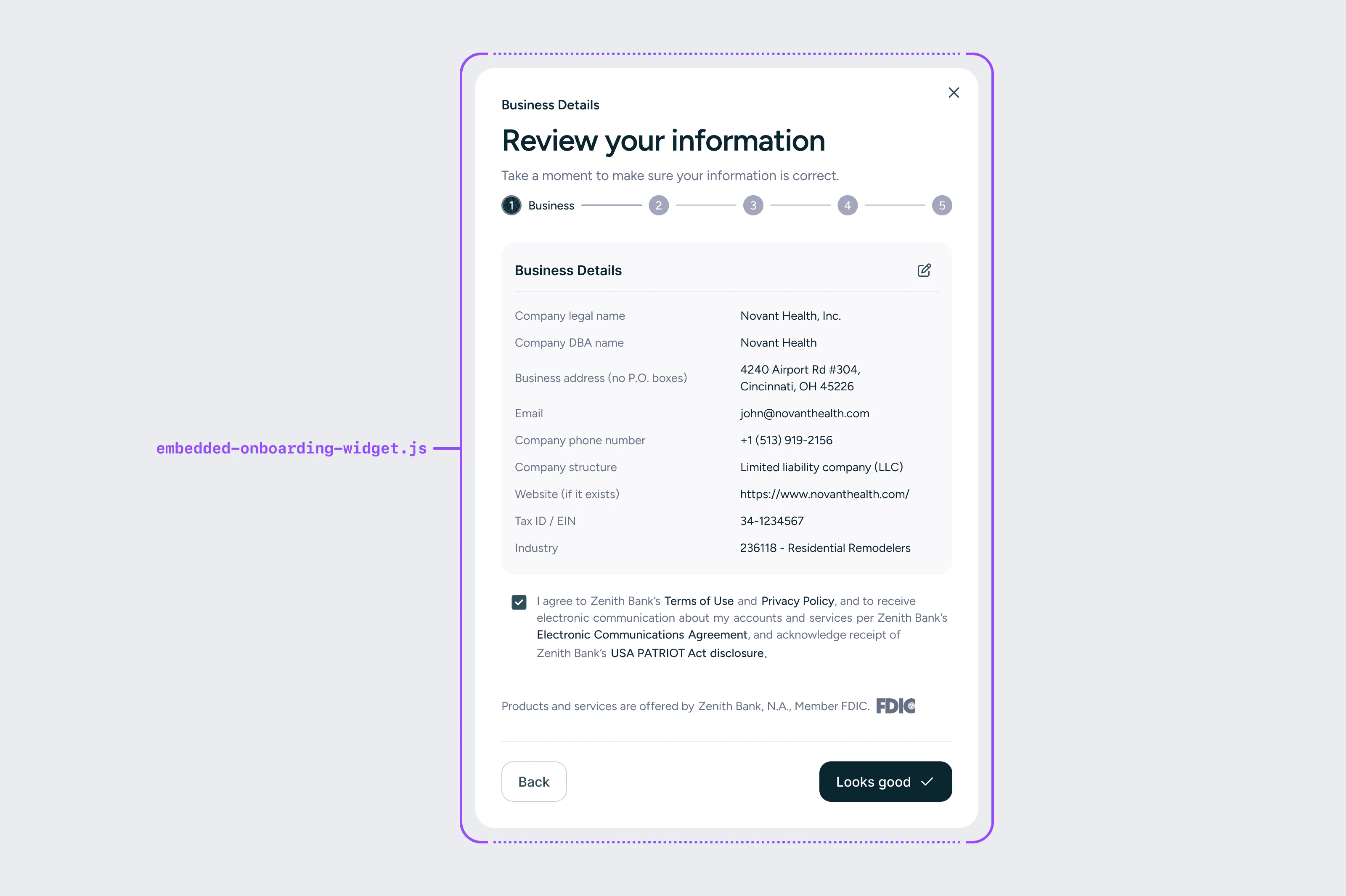 Onboarding Widget