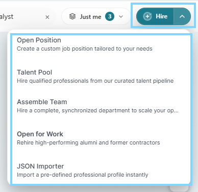 Hire in Omnibar