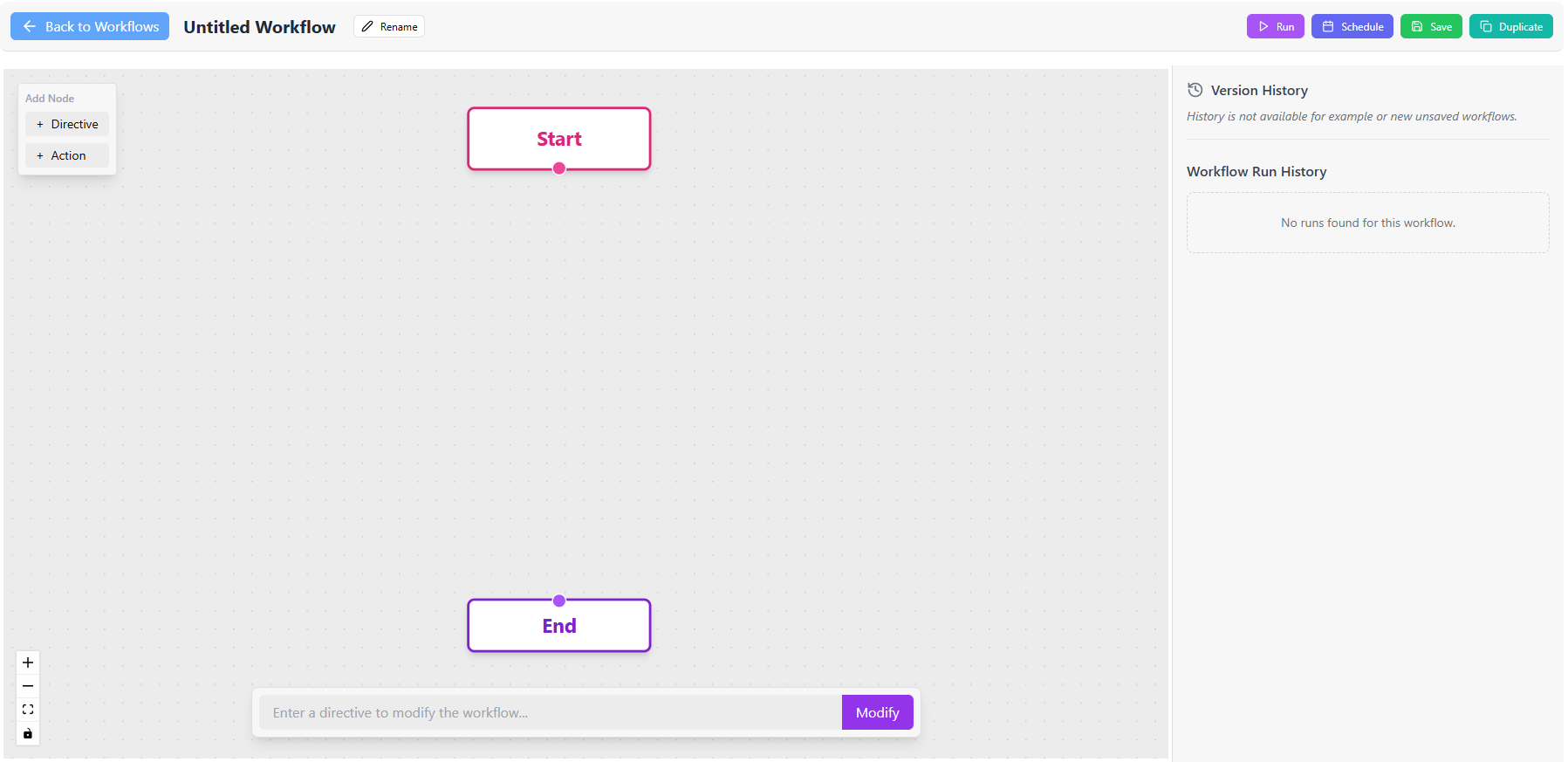 New Workflow Page Light