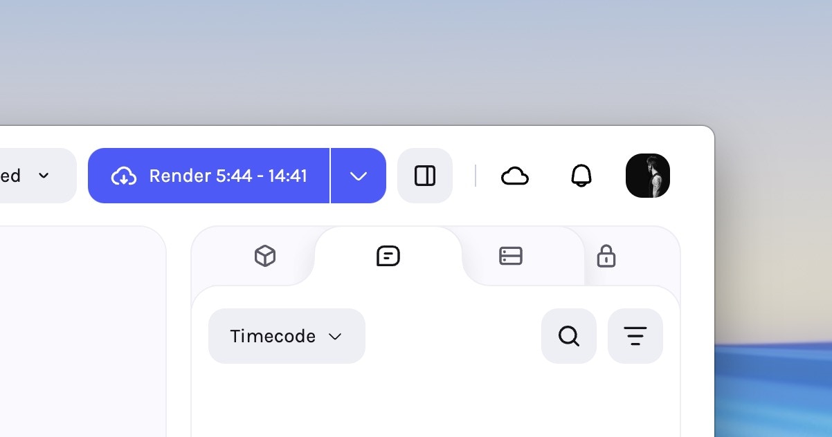Render button on the action
bar