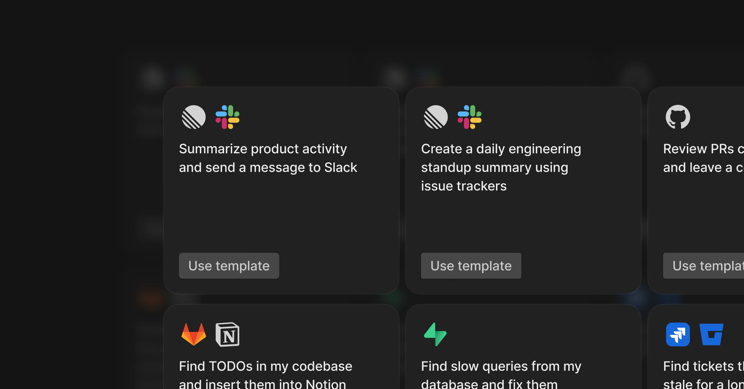 Agent templates