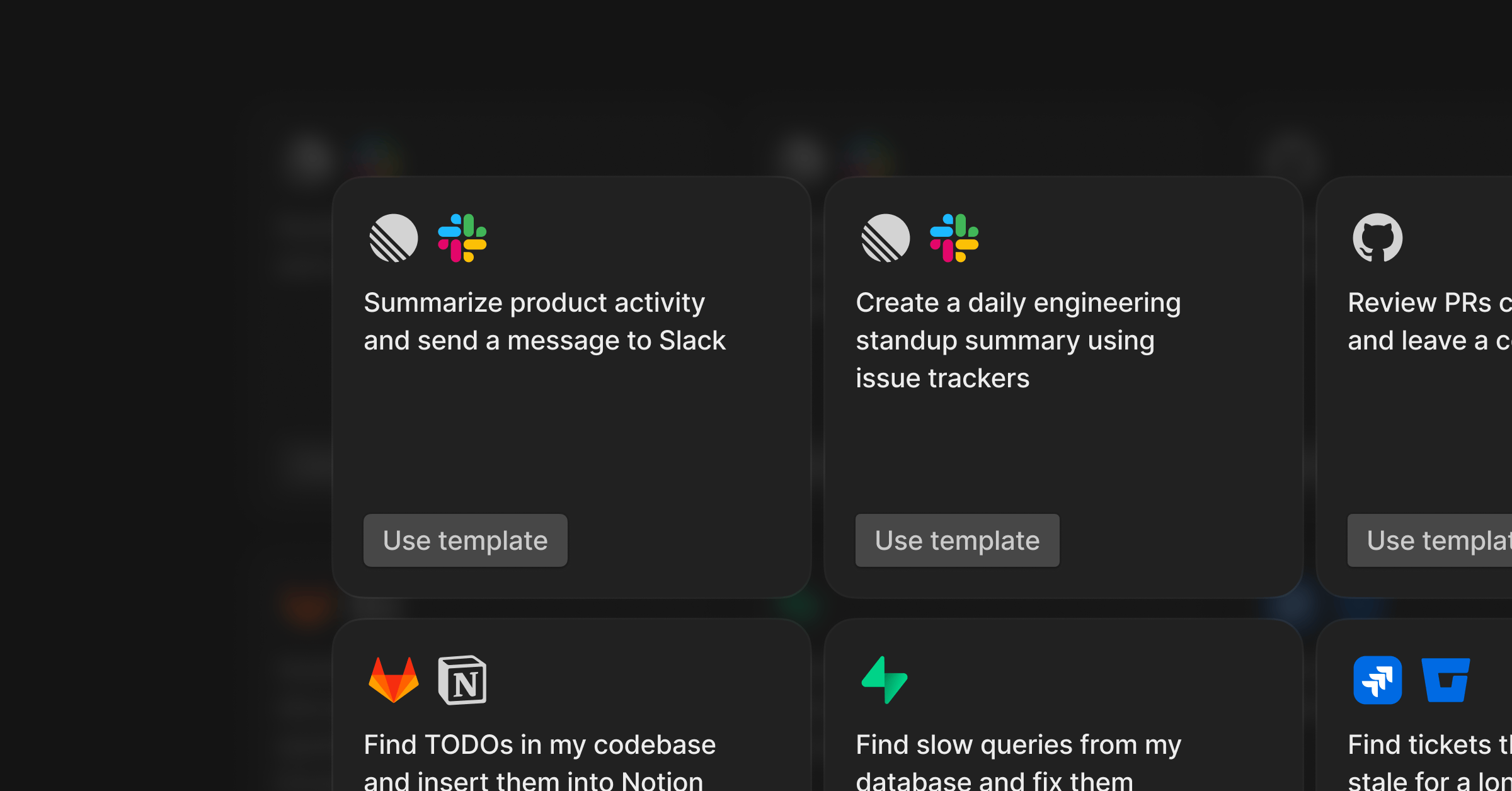 Agent templates