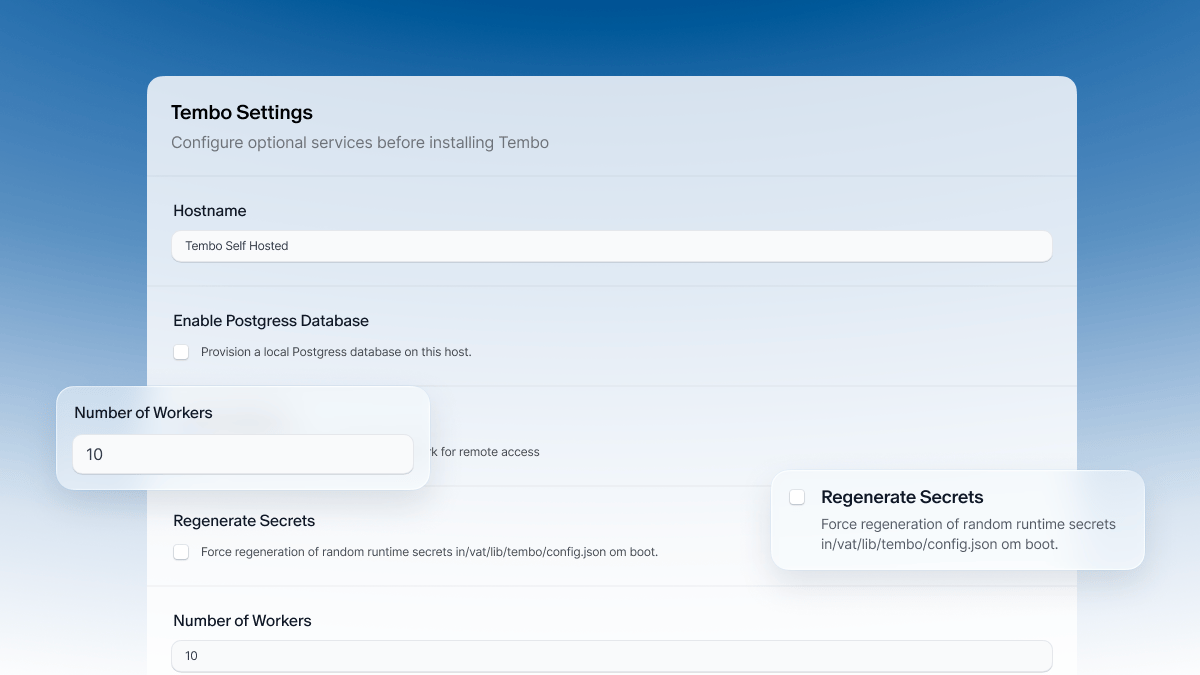 Tembo self-hosted overview
