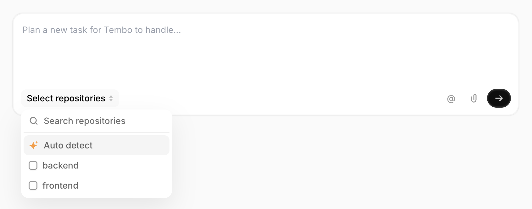 Task input