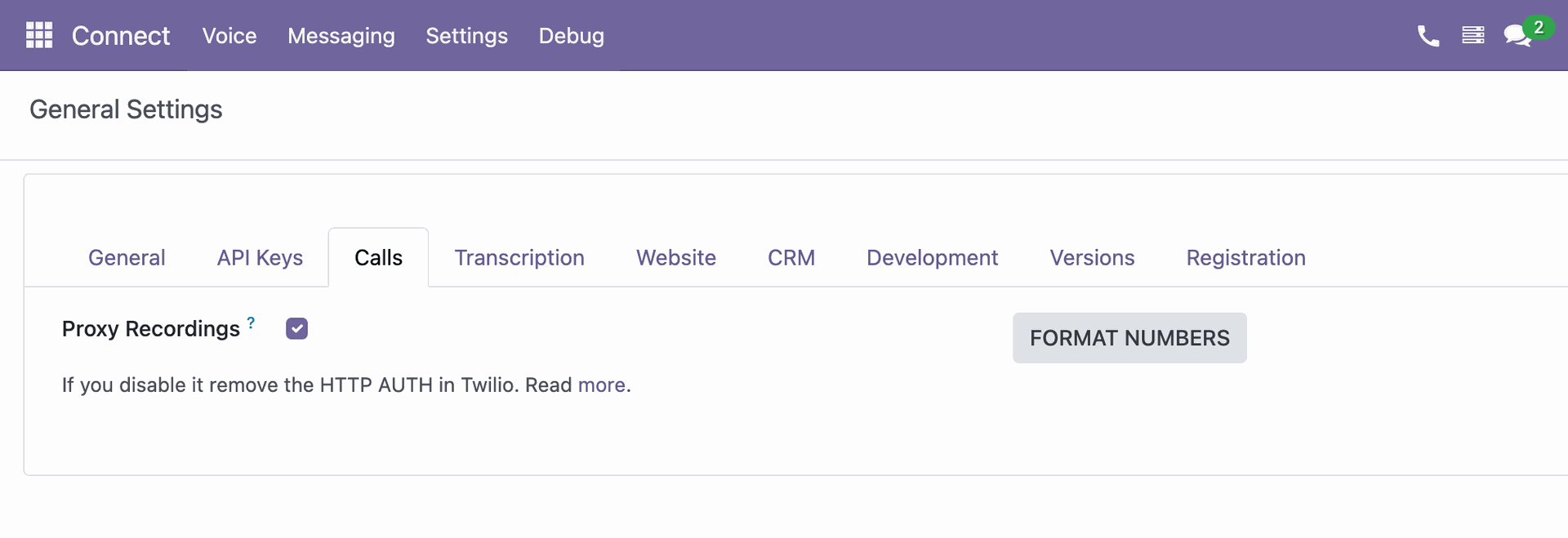 Proxy mode in Odoo settings