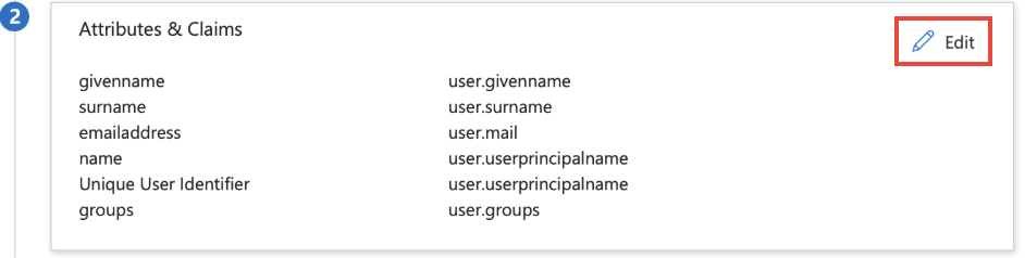 Claims configuration