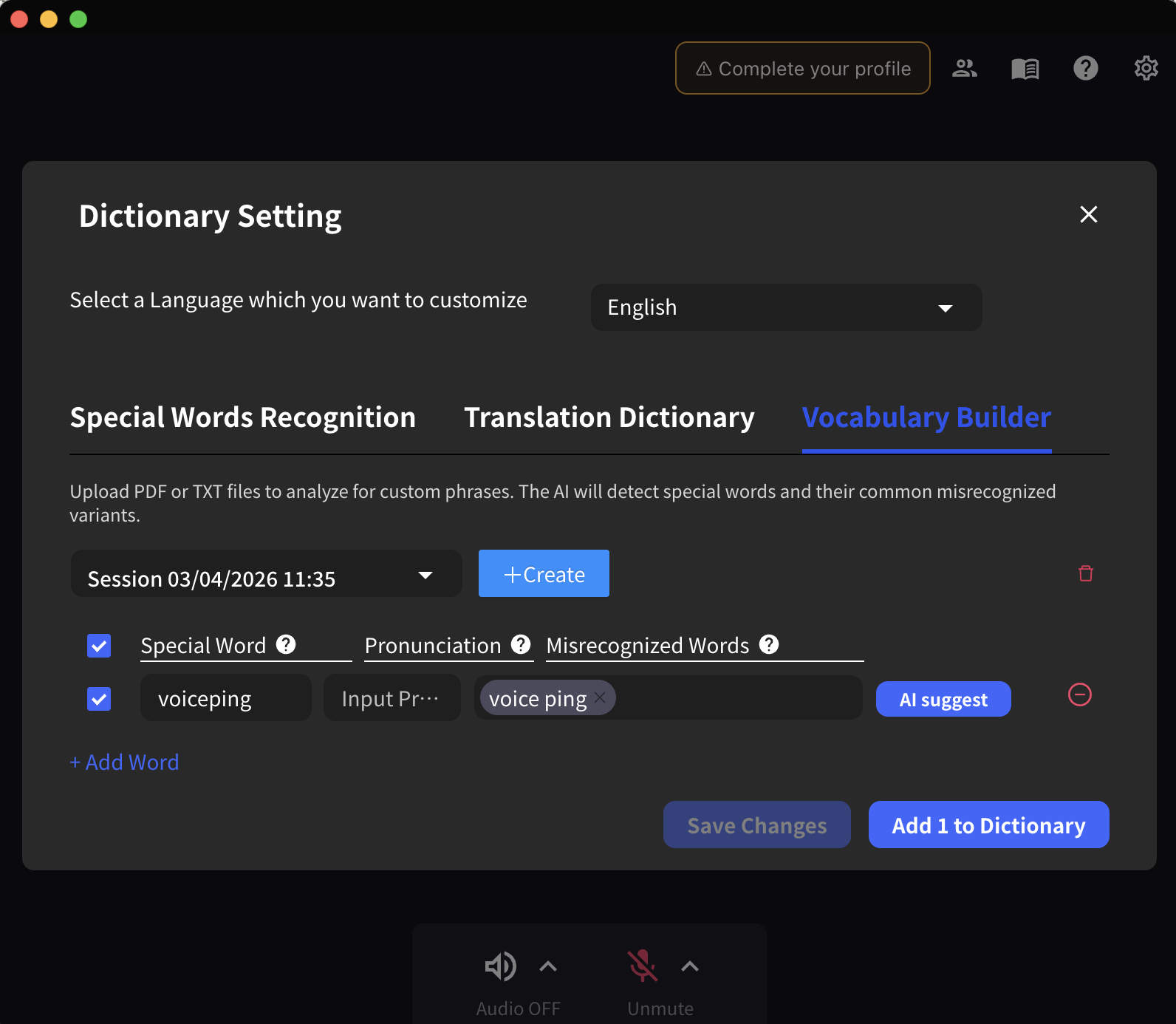 Extrahierte Phrasen überprüfen