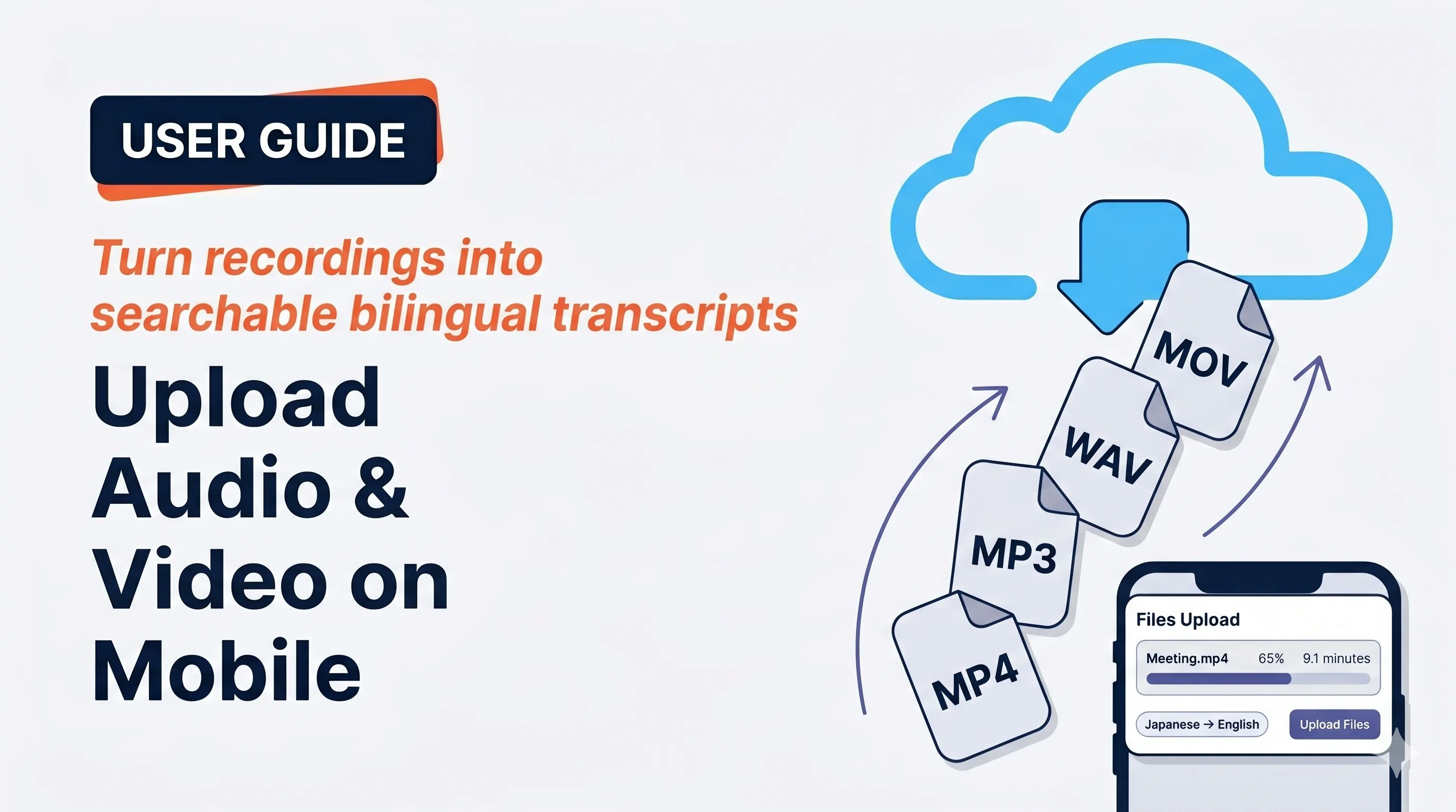 Upload Audio & Video on Mobile