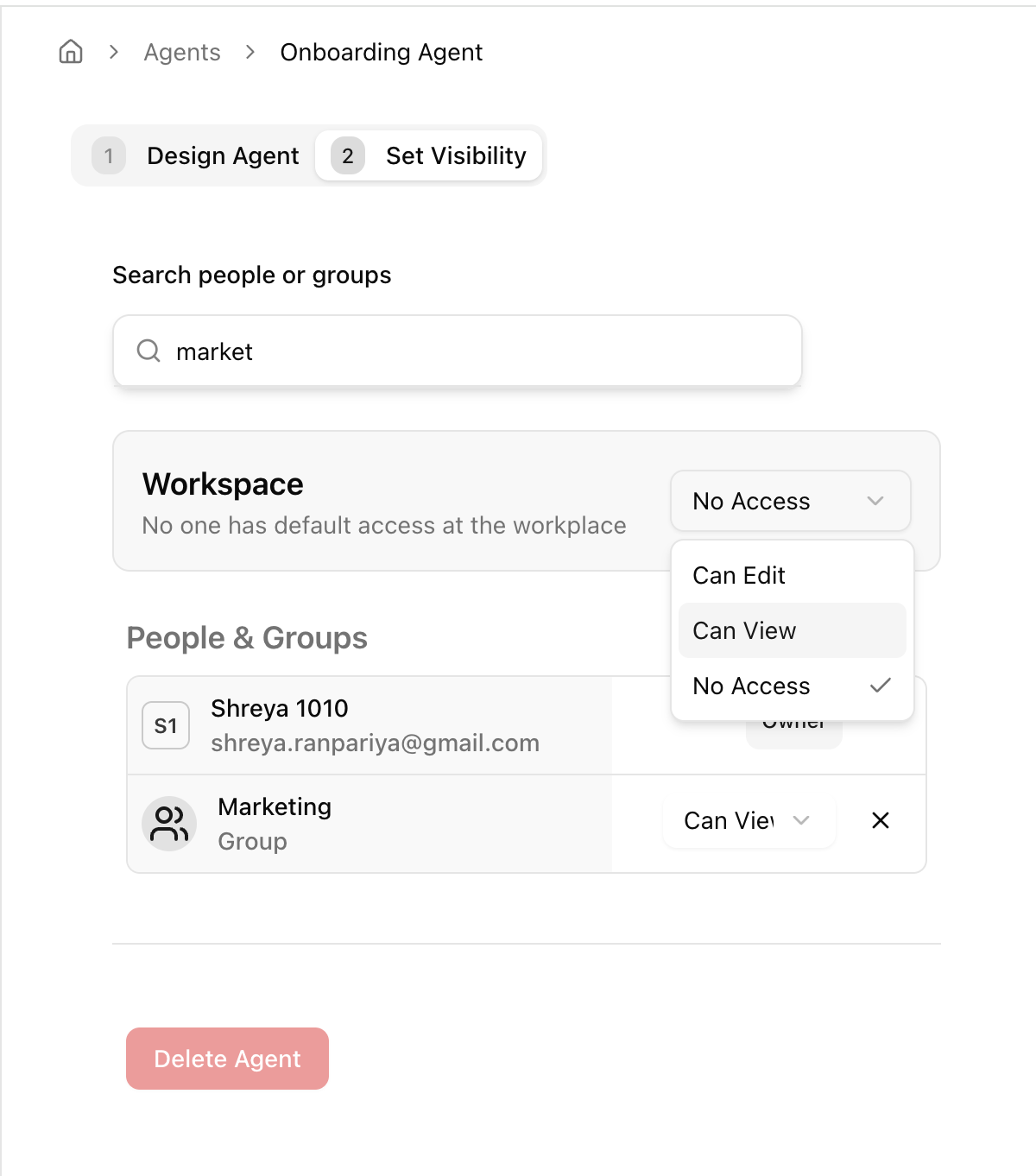Agent Share Workspace Permission Pn